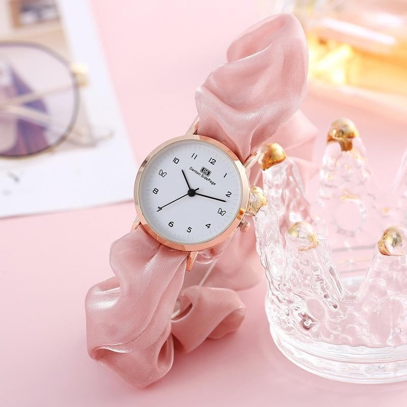 Elastic Wristband Ribbon Fairy Watch For Women