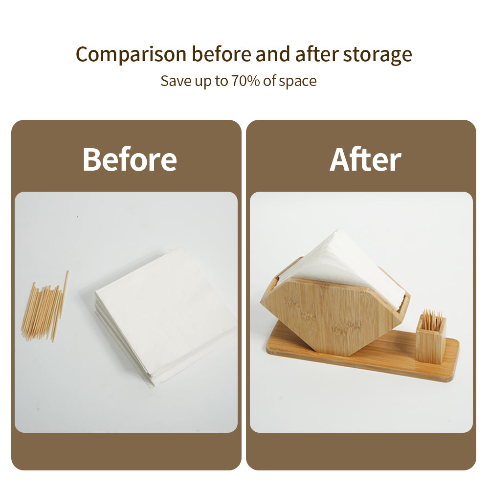 Wooden Tissue Box and Toothpick Holder