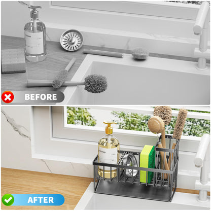 Elegant Organizer with High Brush & Sponge Holder