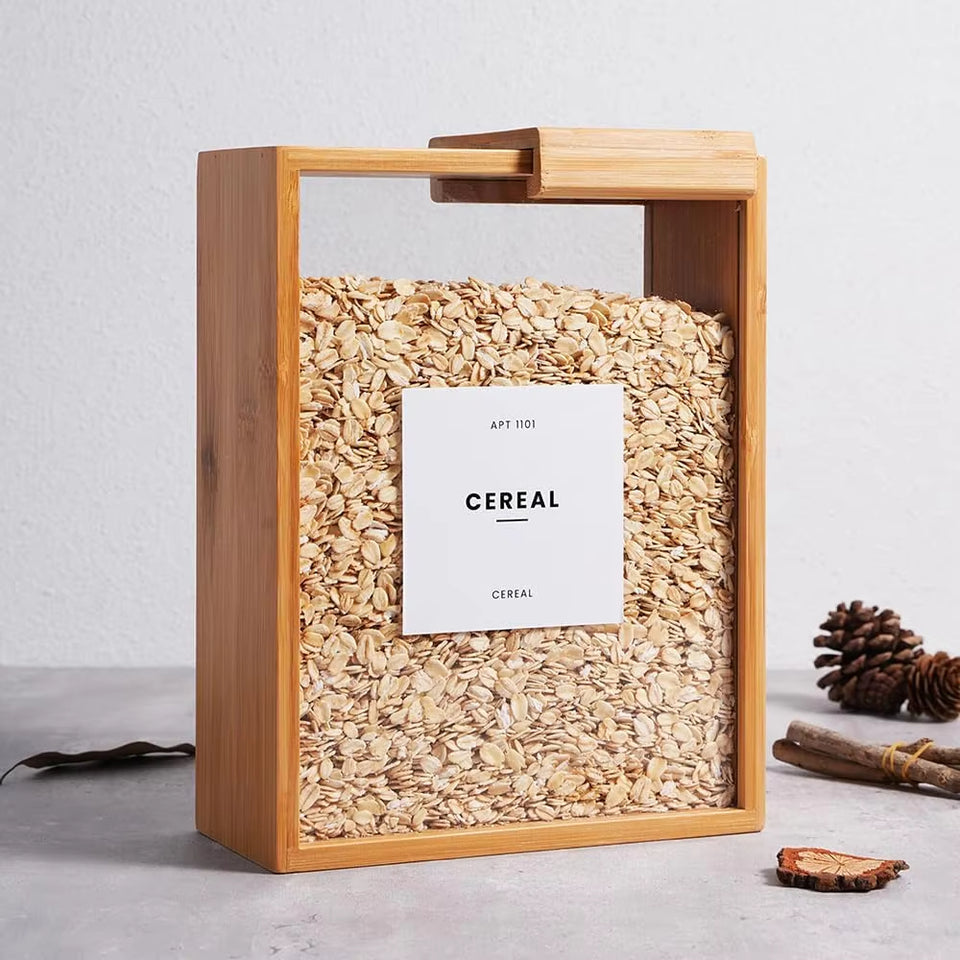 Premium Bamboo Grain Dispenser