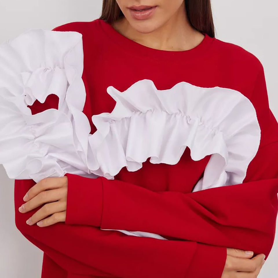 Sweatshirt Cotton Embroidery Graphic Hoodies For Women