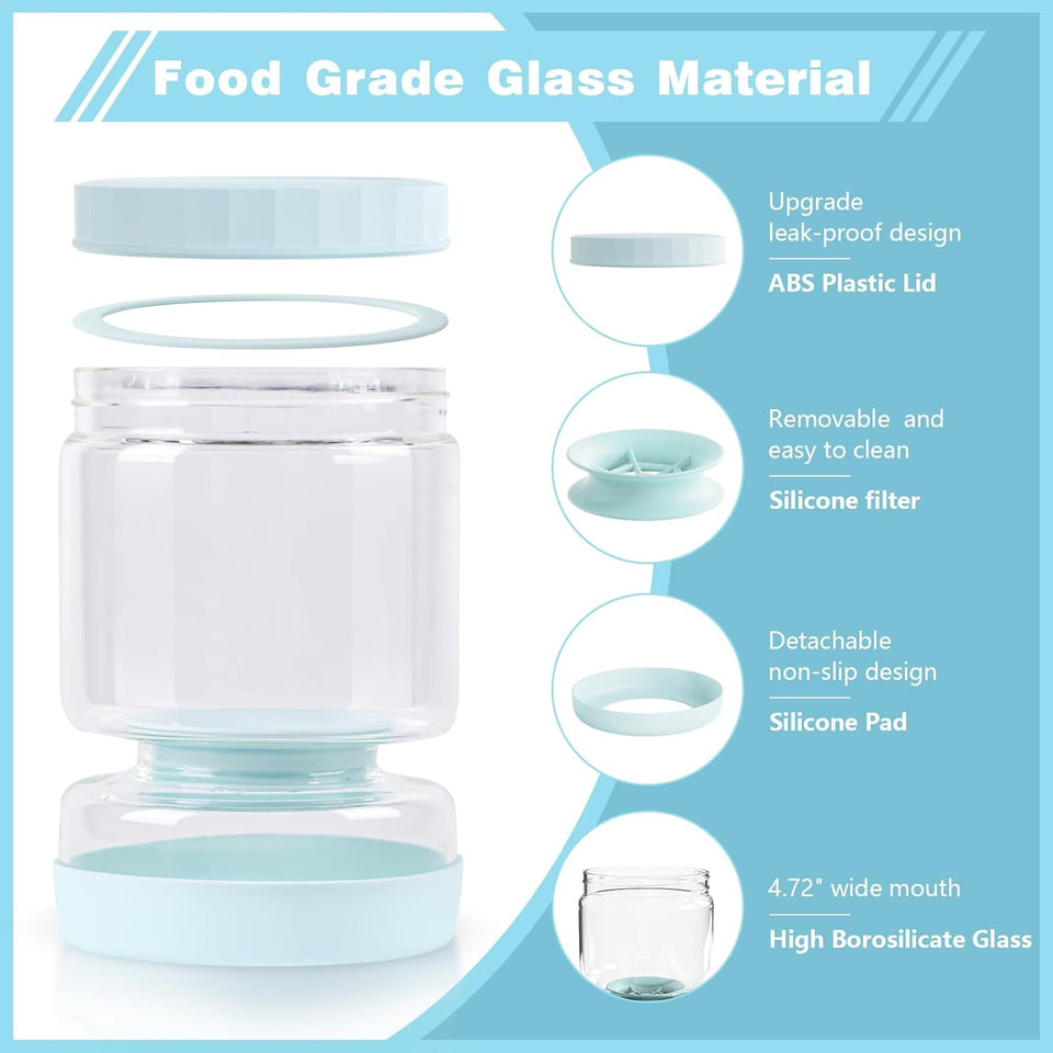 Glass Pickle Jar with Filter