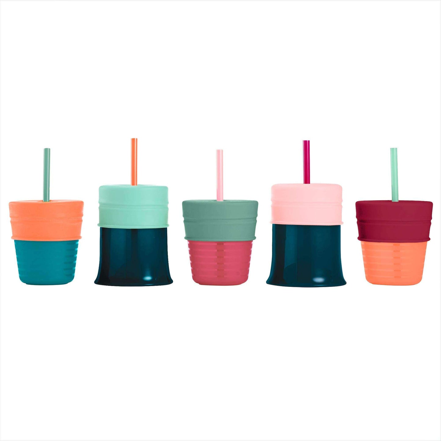 Reusable Silicone Sippy Straw Cup Lids