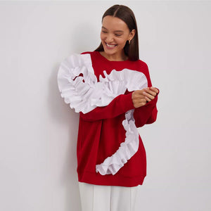 Sweatshirt Cotton Embroidery Graphic Hoodies For Women