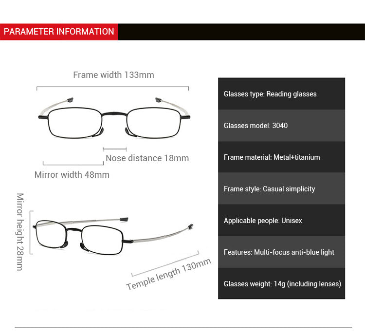 Everfly Optical Compact Folding Reading Glasses