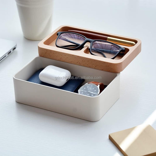 Rotating Wooden Organizer Tray