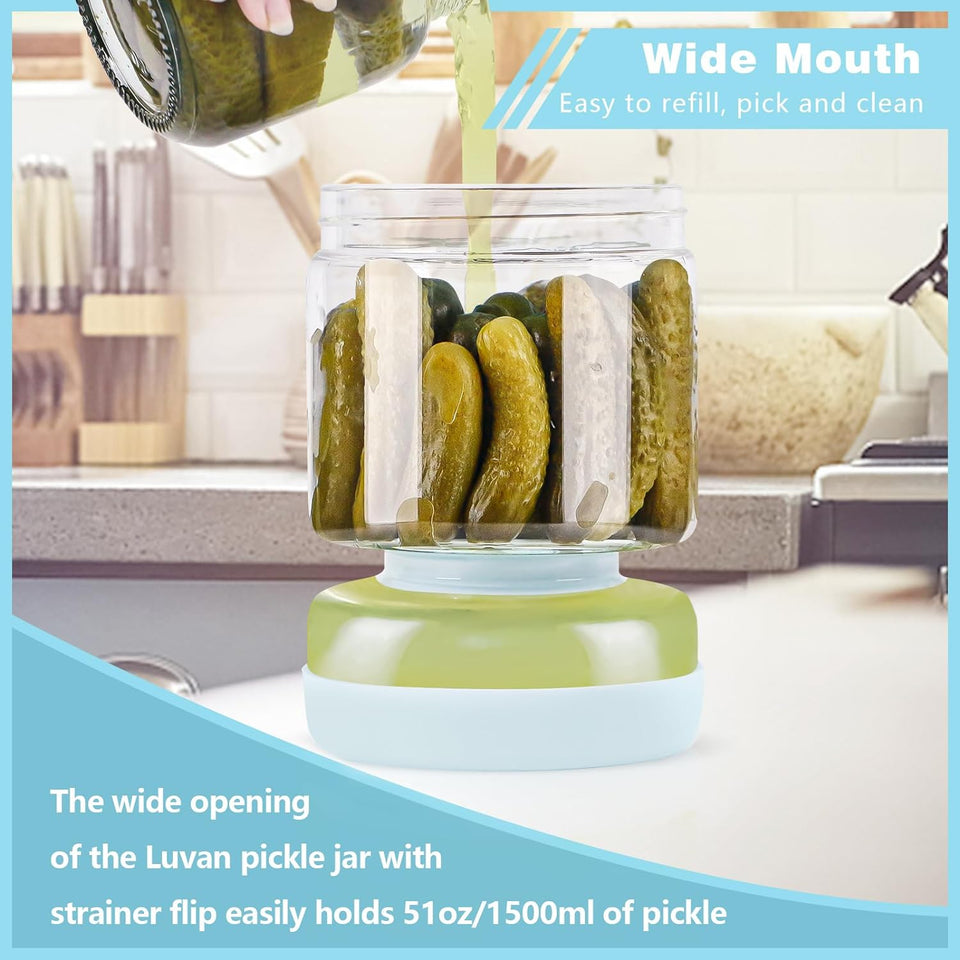 Glass Pickle Jar with Filter