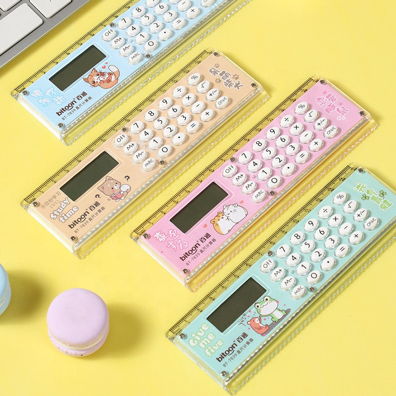 Mini Ruler Electronic Student Scientific Calculator