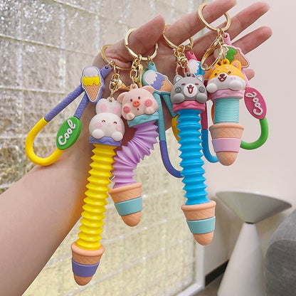 Gift Cartoon Key Chains Bag Pendant Stretch Neck