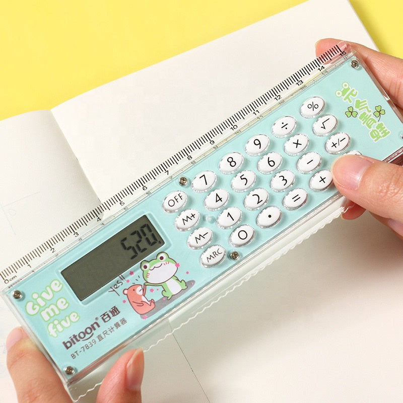 Mini Ruler Electronic Student Scientific Calculator