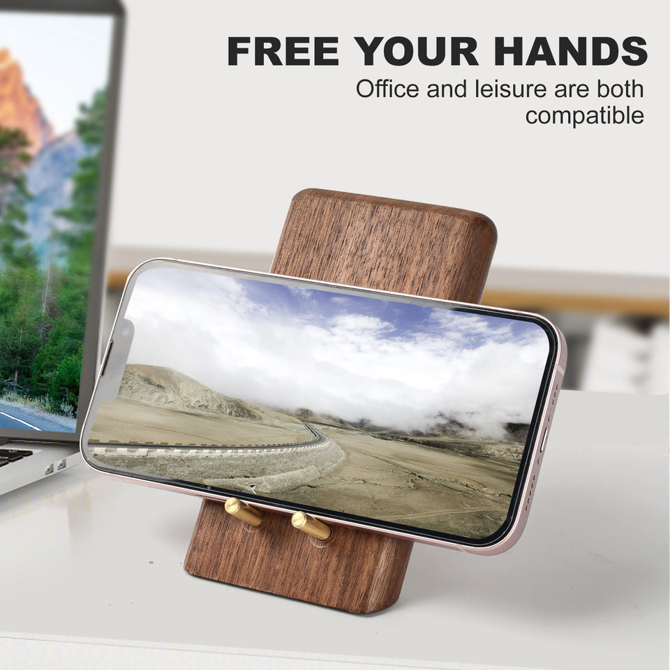 Luxury Solid Wood Walnut Mobile Phone Holder