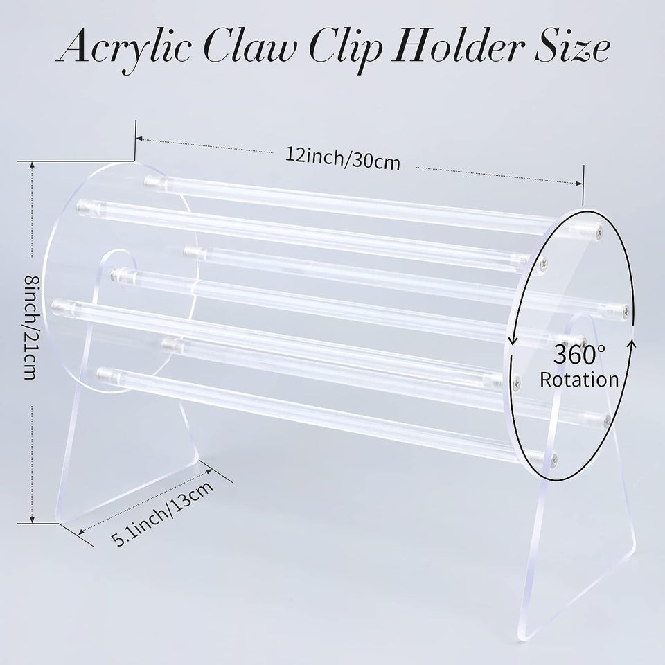 Acrylic Claw Clip Organizer for Girls