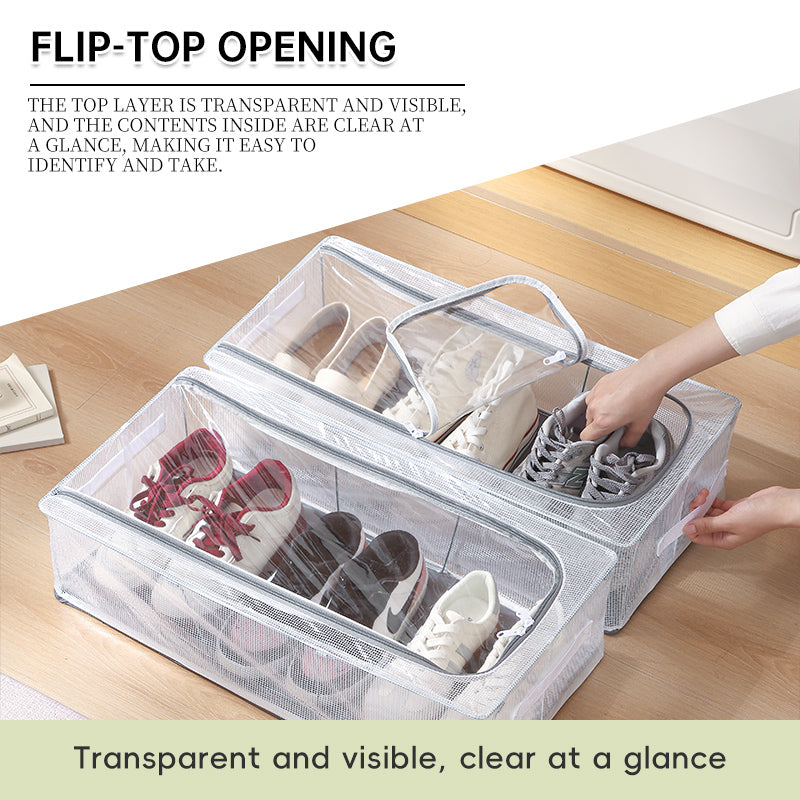 Foldable Clear Transparent Shoe Storage Boxes