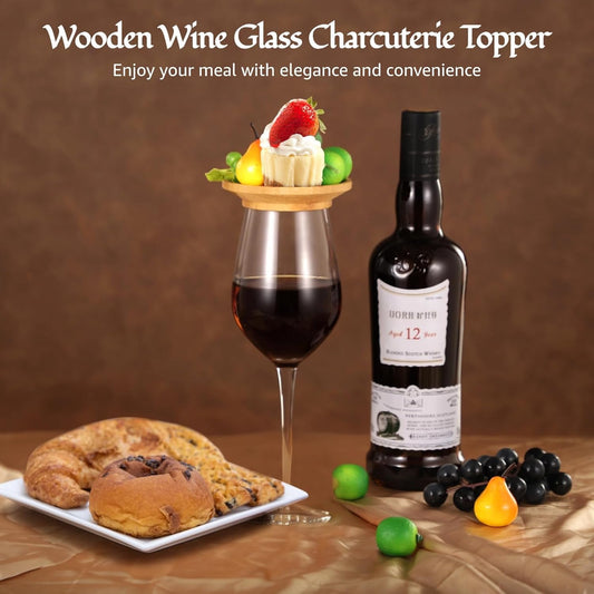 Bamboo Wine Glass Topper Coasters