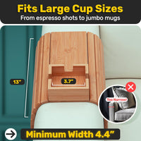 Bamboo Cup Holder Foldable Tray