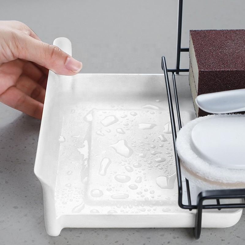 Dish Organizer – Sponge, Brush, Soap & Towel Holder