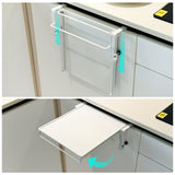 Single-Tier Foldable Metal Countertop Shelf