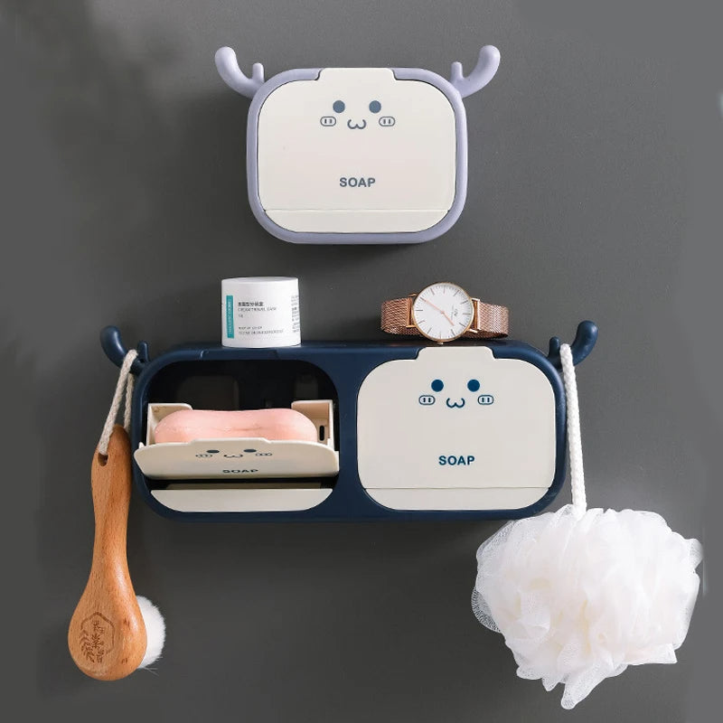Wall Mounted Soap Holder Storage Box