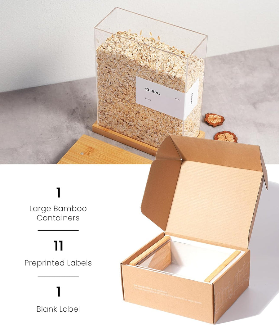 Bamboo Food Dispenser and Storage Container