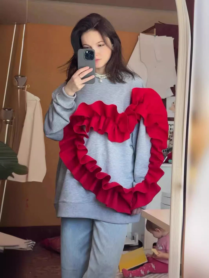 Sweatshirt Cotton Embroidery Graphic Hoodies For Women