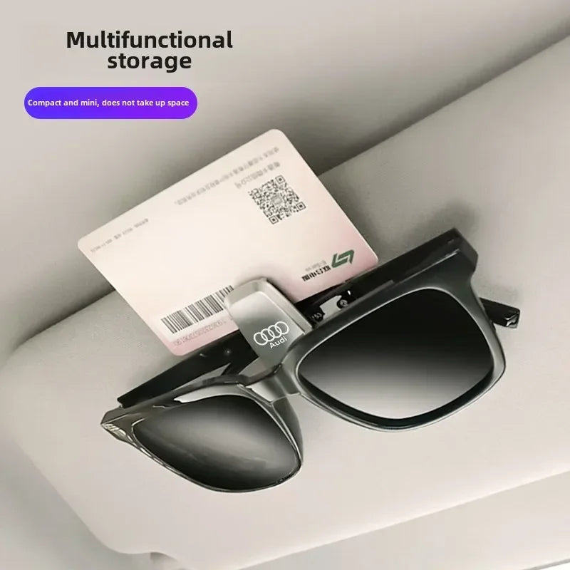 Multifunctional Leather Glasses Clip Case