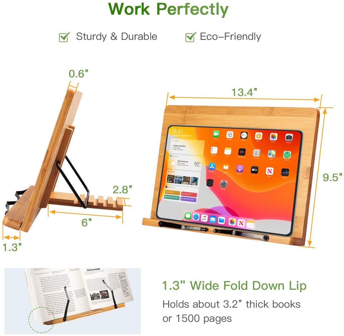 Portable Wooden Reading Book Holder
