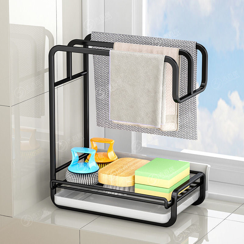 Dish Organizer – Sponge, Brush, Soap & Towel Holder