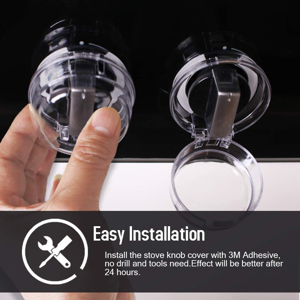 4Pcs Gas Stove Safety Lock Covers