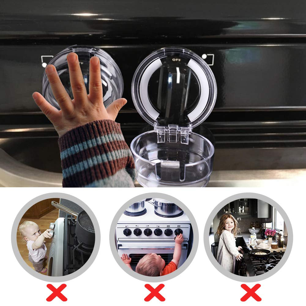 4Pcs Gas Stove Safety Lock Covers