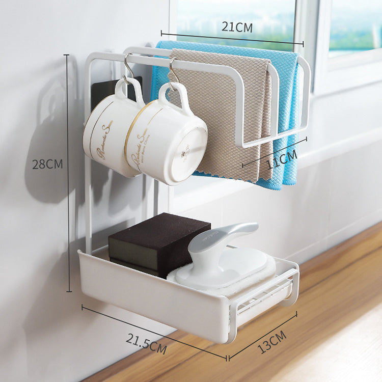 Dish Organizer – Sponge, Brush, Soap & Towel Holder