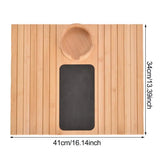 Multifunctional Bamboo Sofa Tray & Phone Holder