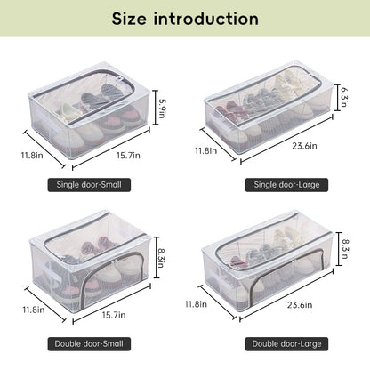 Foldable Clear Transparent Shoe Storage Boxes