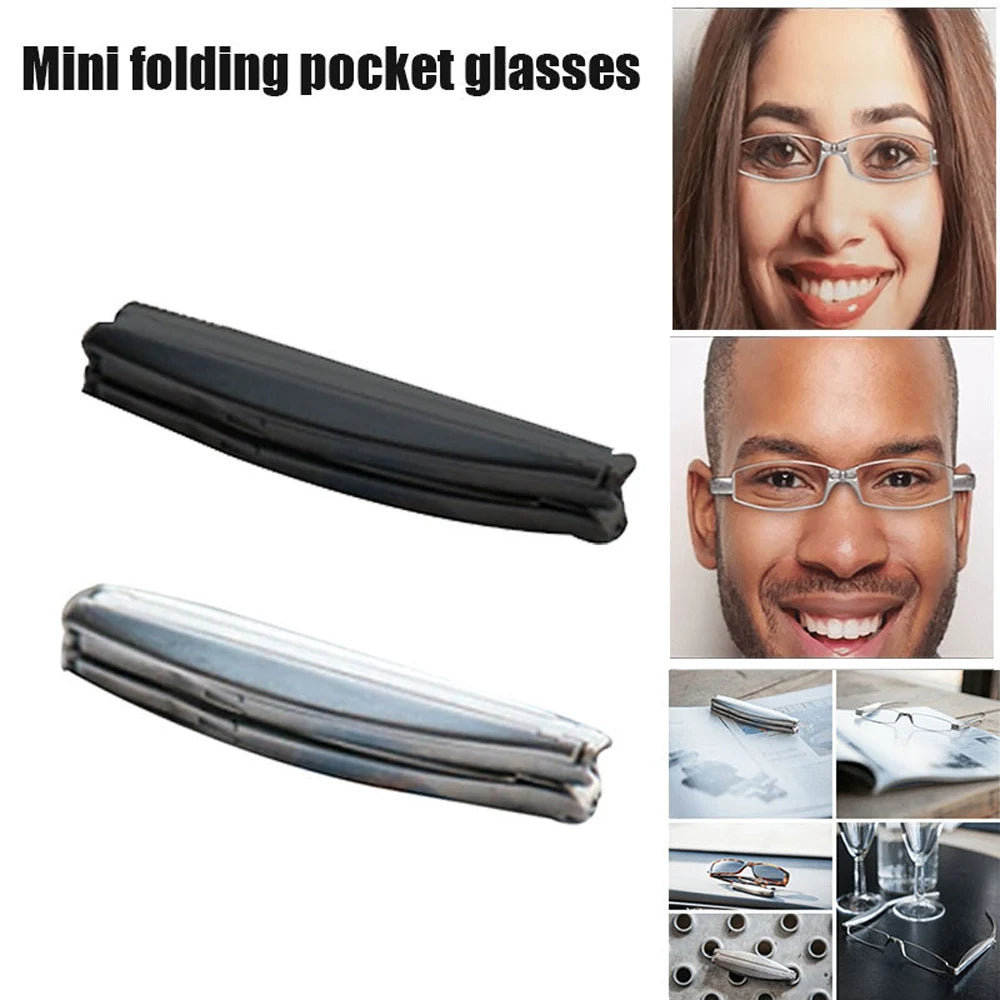 stainless steel Mini Folding Pocket Reading Glasses