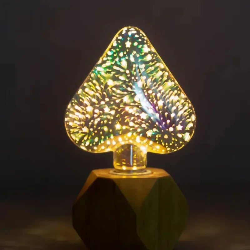 LED 3D Fireworks Starry Decorative Bulb