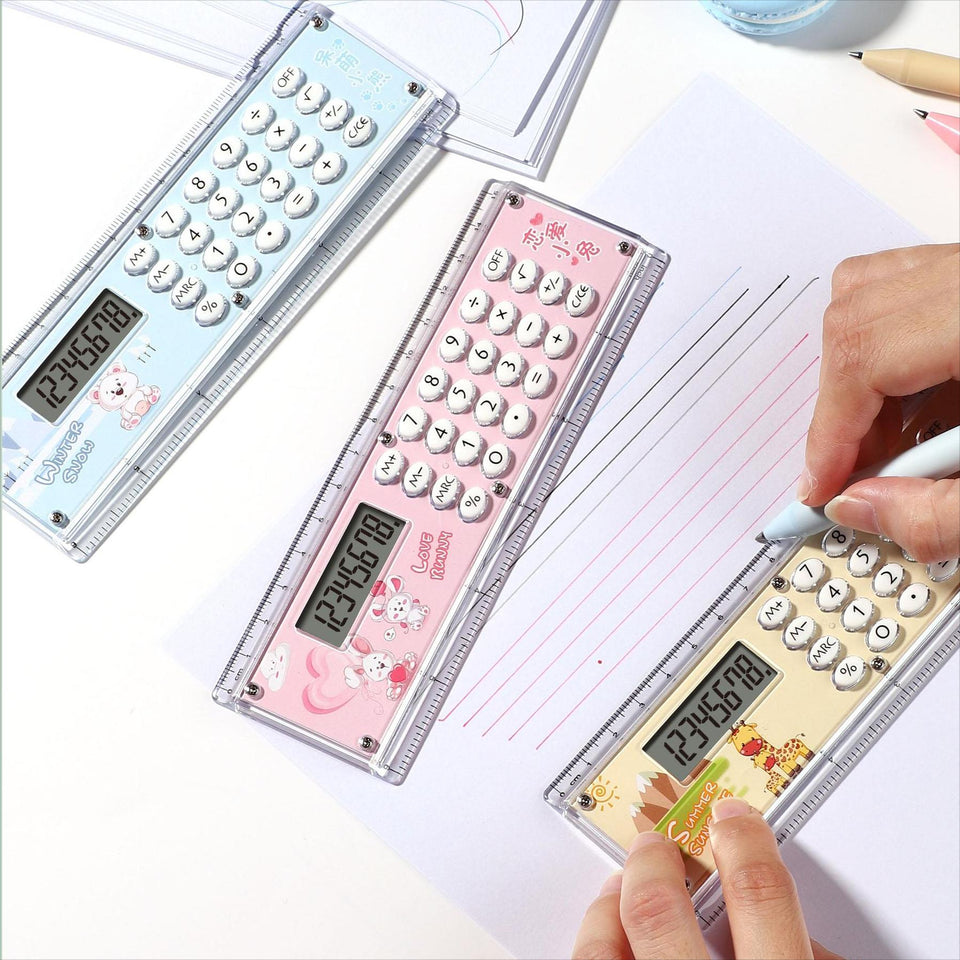 Mini Ruler Electronic Student Scientific Calculator