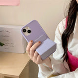 Clear Solid Color Flip Magnetic Holder Mobile Phone Case
