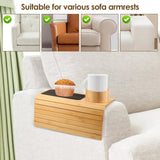 Multifunctional Bamboo Sofa Tray & Phone Holder