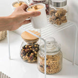 White Metal Stretchable Dish Storage Rack Home