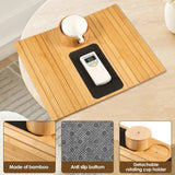 Multifunctional Bamboo Sofa Tray & Phone Holder