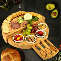 Deluxe Bamboo Cheese & Charcuterie Board Set