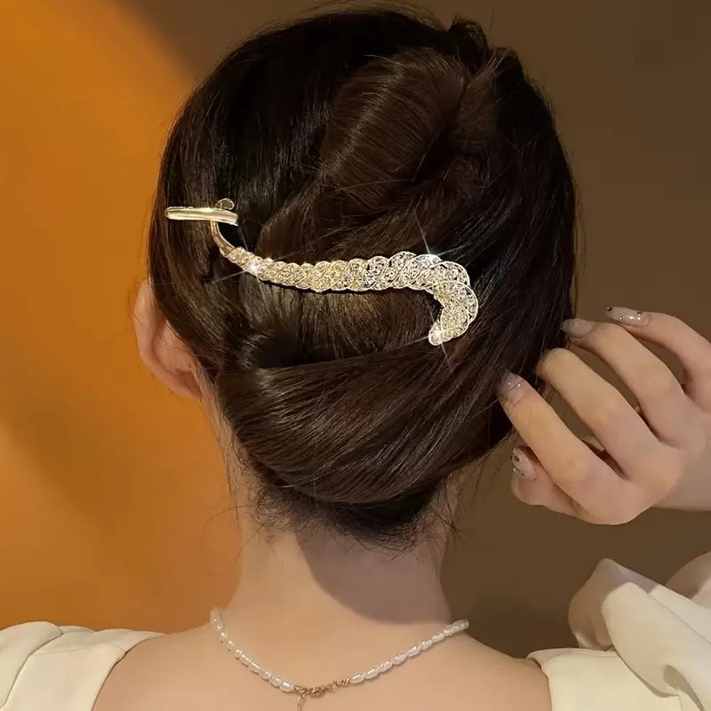 Rhinestone Twist Hair Clip