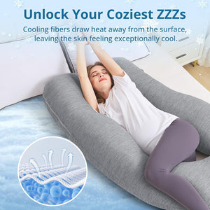 Full Body Support for Comfort & Pain Relief Cooling Pregnancy Pillow