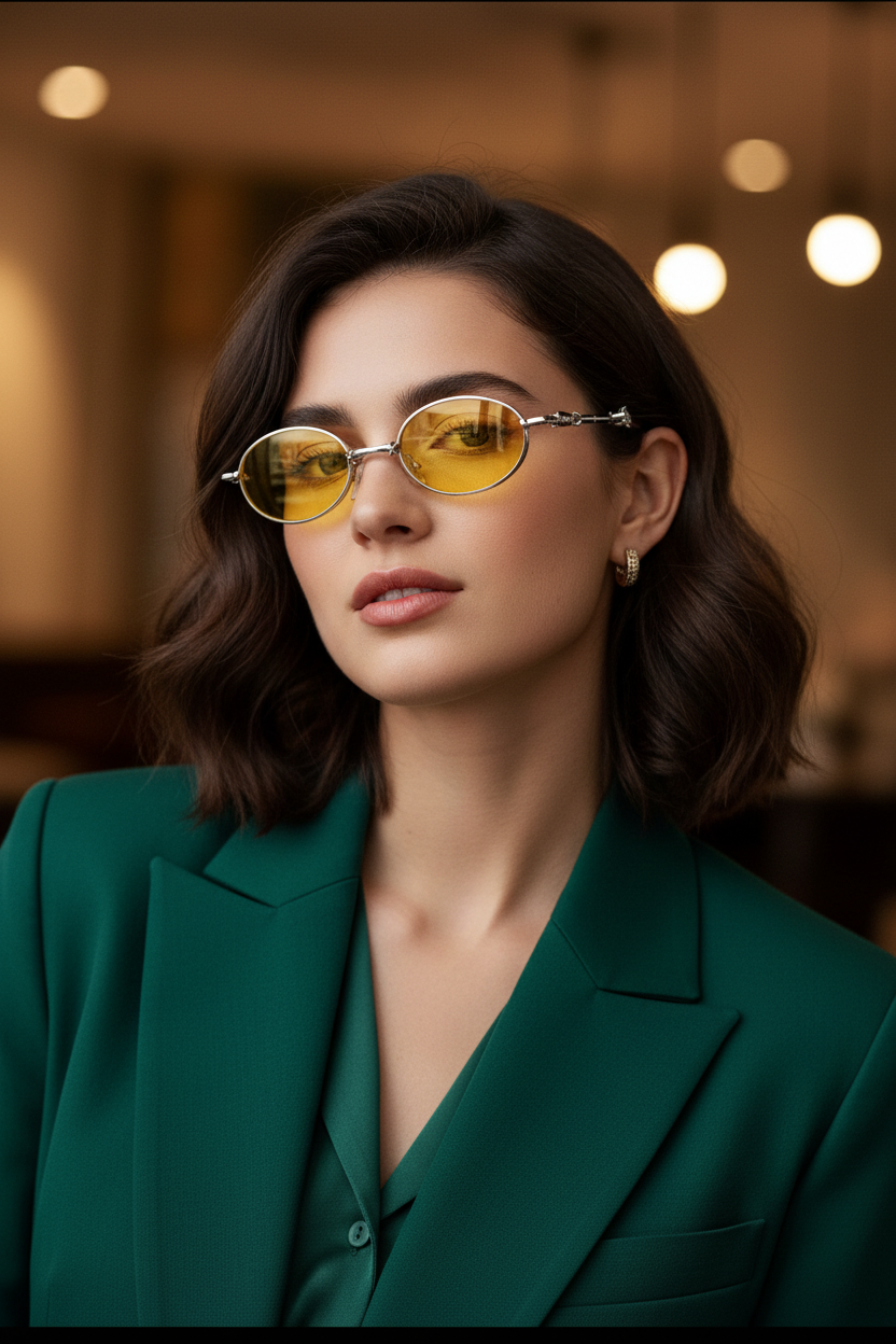 Gold lens sunglasses