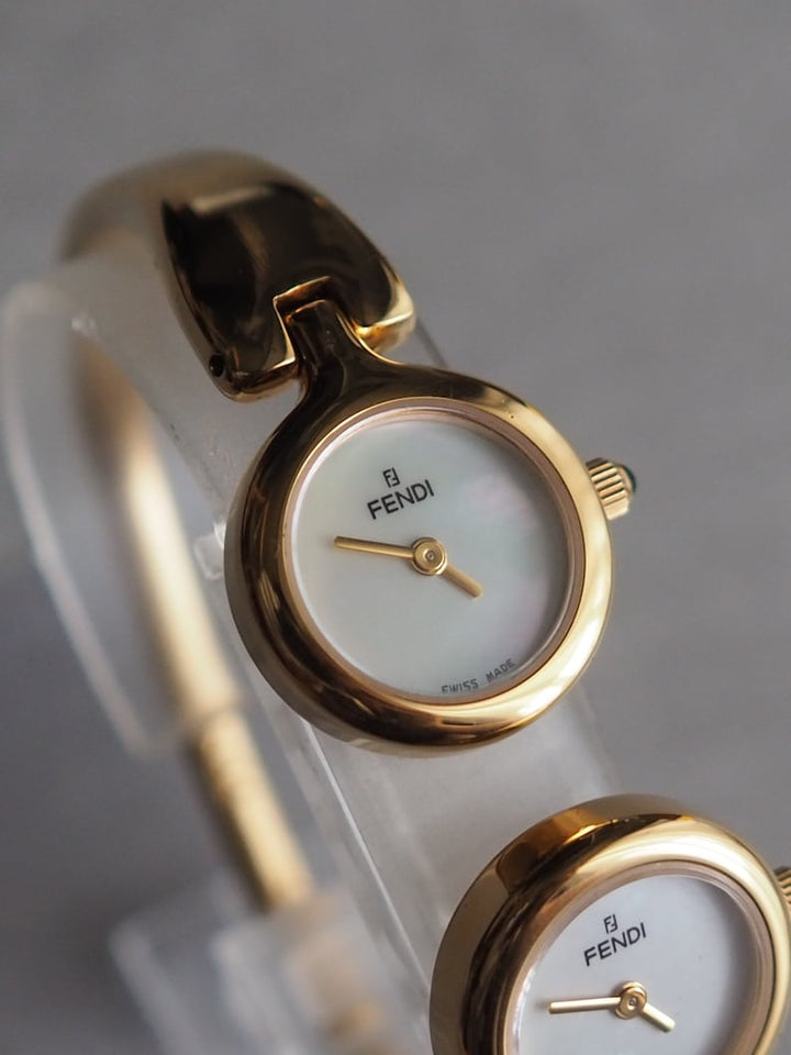 Vintage Double Face Wristwatch Bangle