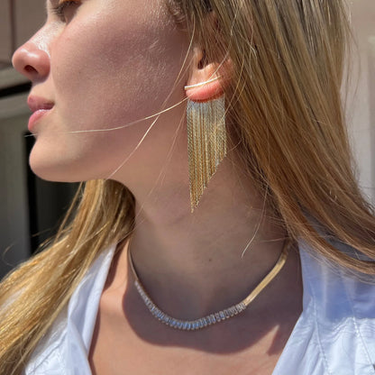 Elegant Waterfall Party Tassel Earrings