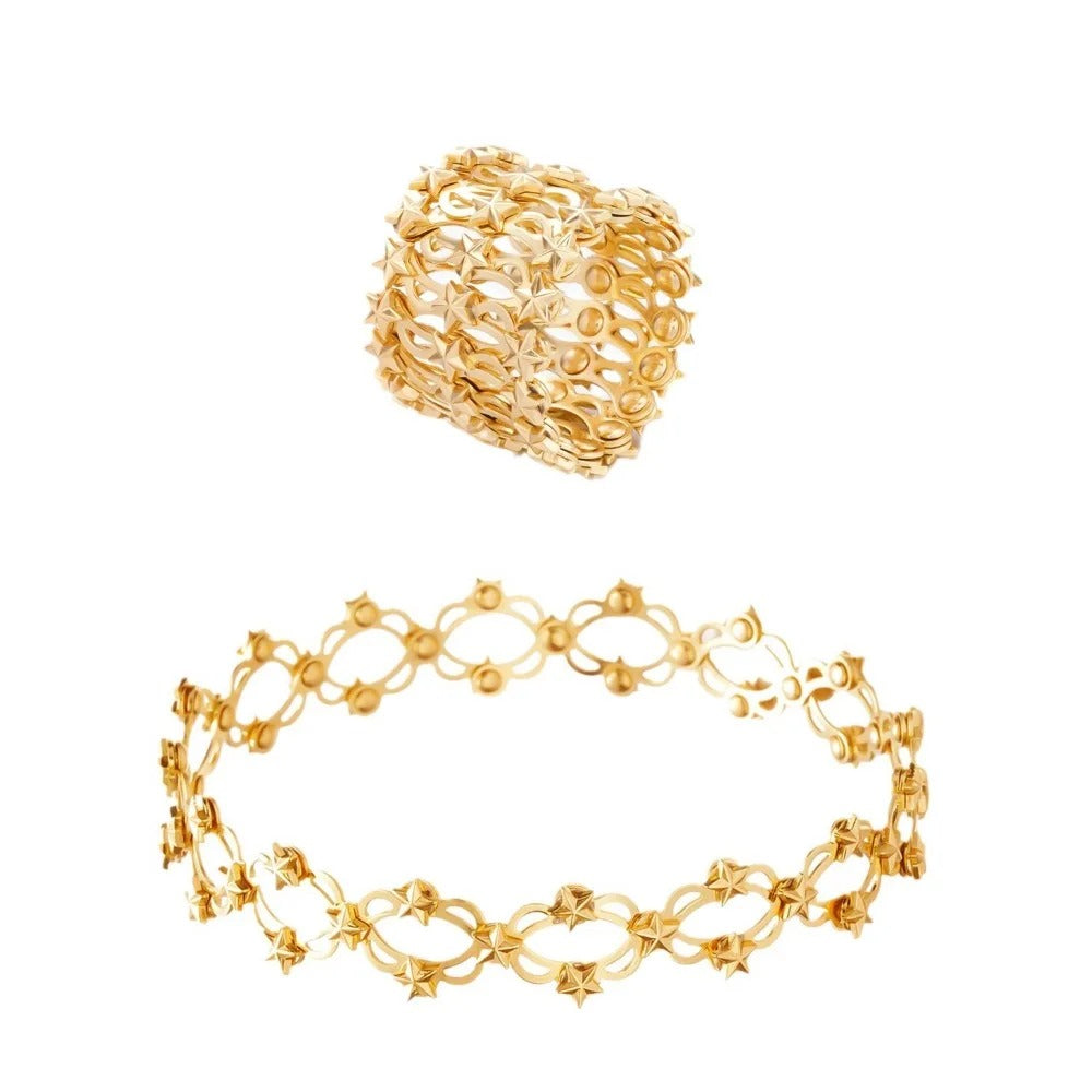 Stretchable Shiny Crystal Ring Bracelet