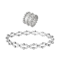 Stretchable Shiny Crystal Ring Bracelet
