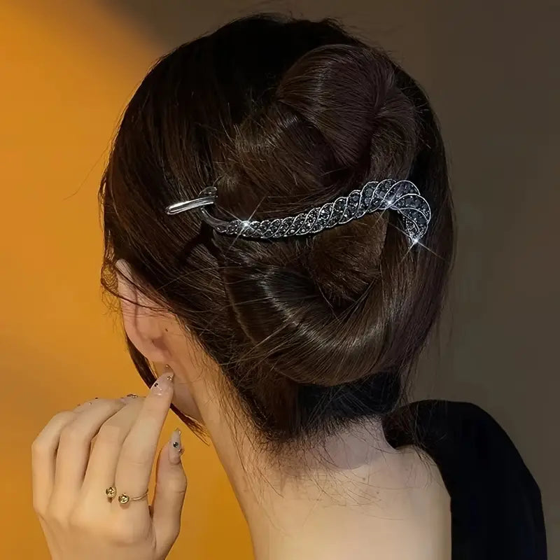 Rhinestone Twist Hair Clip