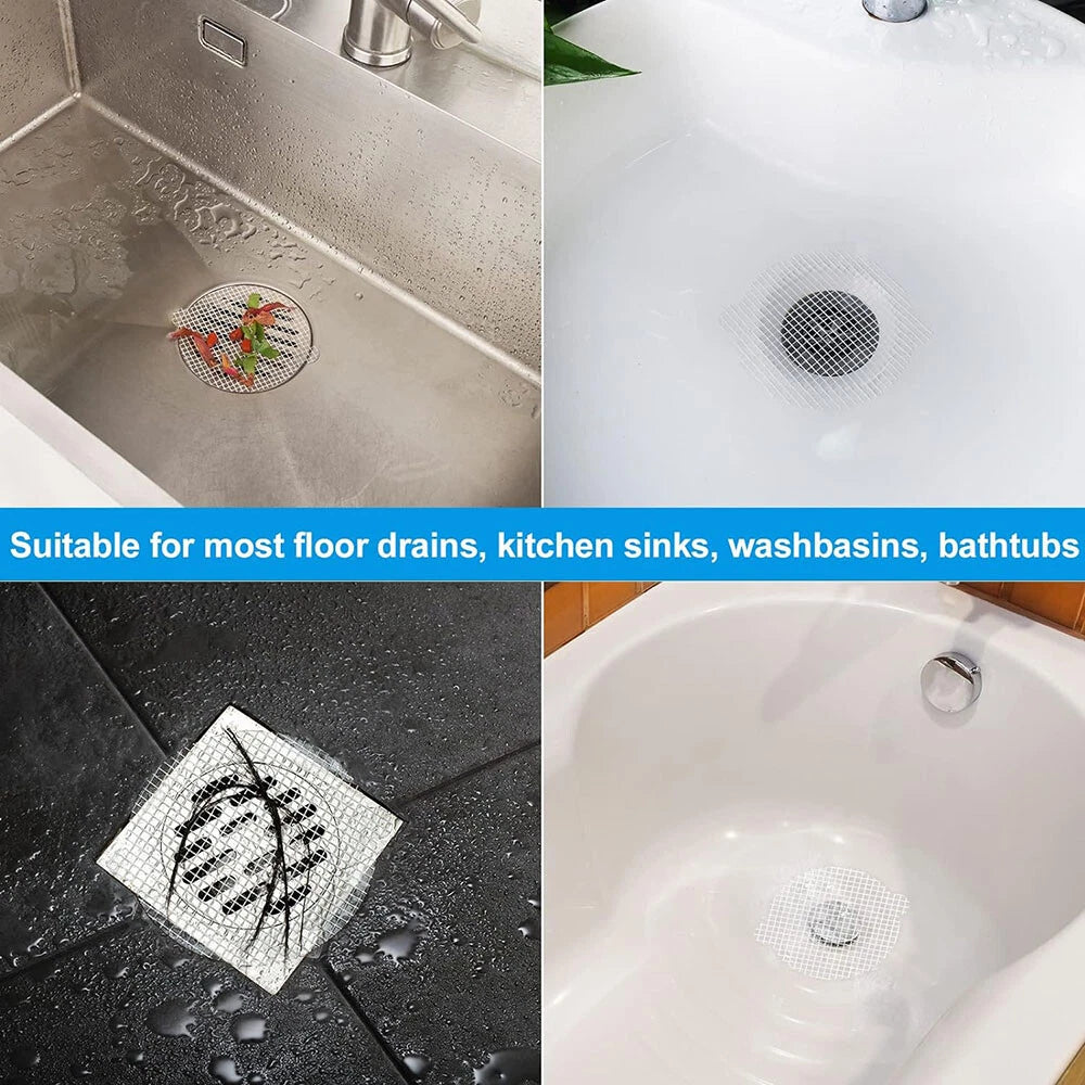 10 Pcs Disposable Shower Drain Hair Catcher