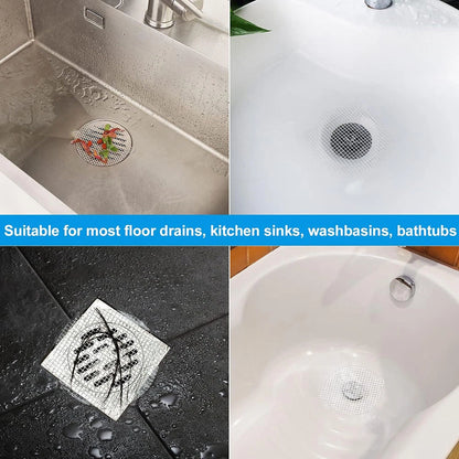 10 Pcs Disposable Shower Drain Hair Catcher